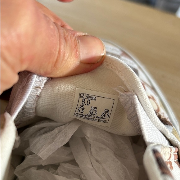 Stylish Brown and White Women's Vans Slip-On Shoes - Picture 6 of 7